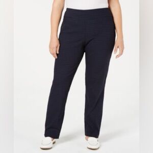 NWT Charter Club Cambridge Pull On Tummy Control Slim Leg Black Jean Size 24WS